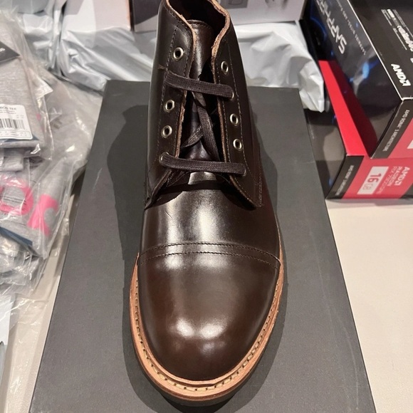 Allen Edmonds Patton Weatherproof Chromexcel CapToe Boots 11D Brown MSRP $404.99 - Picture 1 of 5